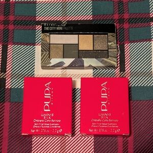 Pupa Milano Eyeshadows & Maybelline Eyeshadow Palette BUNDLE